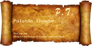 Palotás Tivadar névjegykártya