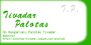 tivadar palotas business card