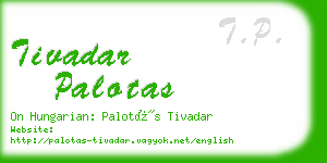 tivadar palotas business card